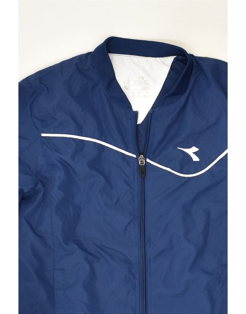DIADORA Boys Graphic Tracksuit Top Jacket 13-14 Years XL Navy Blue | Vintage Diadora | Thrift | Second-Hand Diadora | Used Clothing | Messina Hembry 