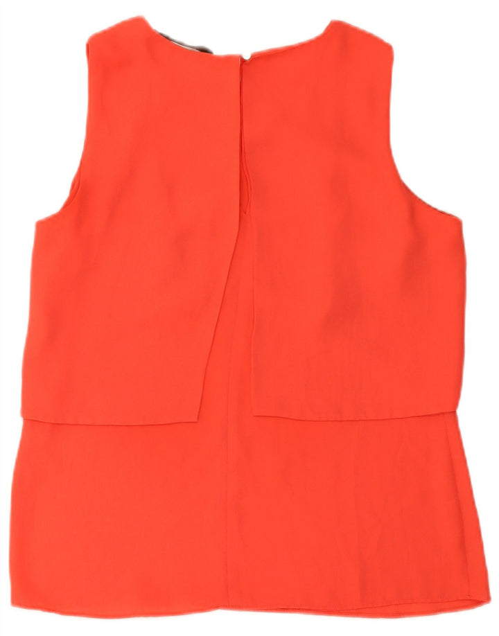 Zara Womens Sleeveless Blouse Top UK 12 Medium Orange