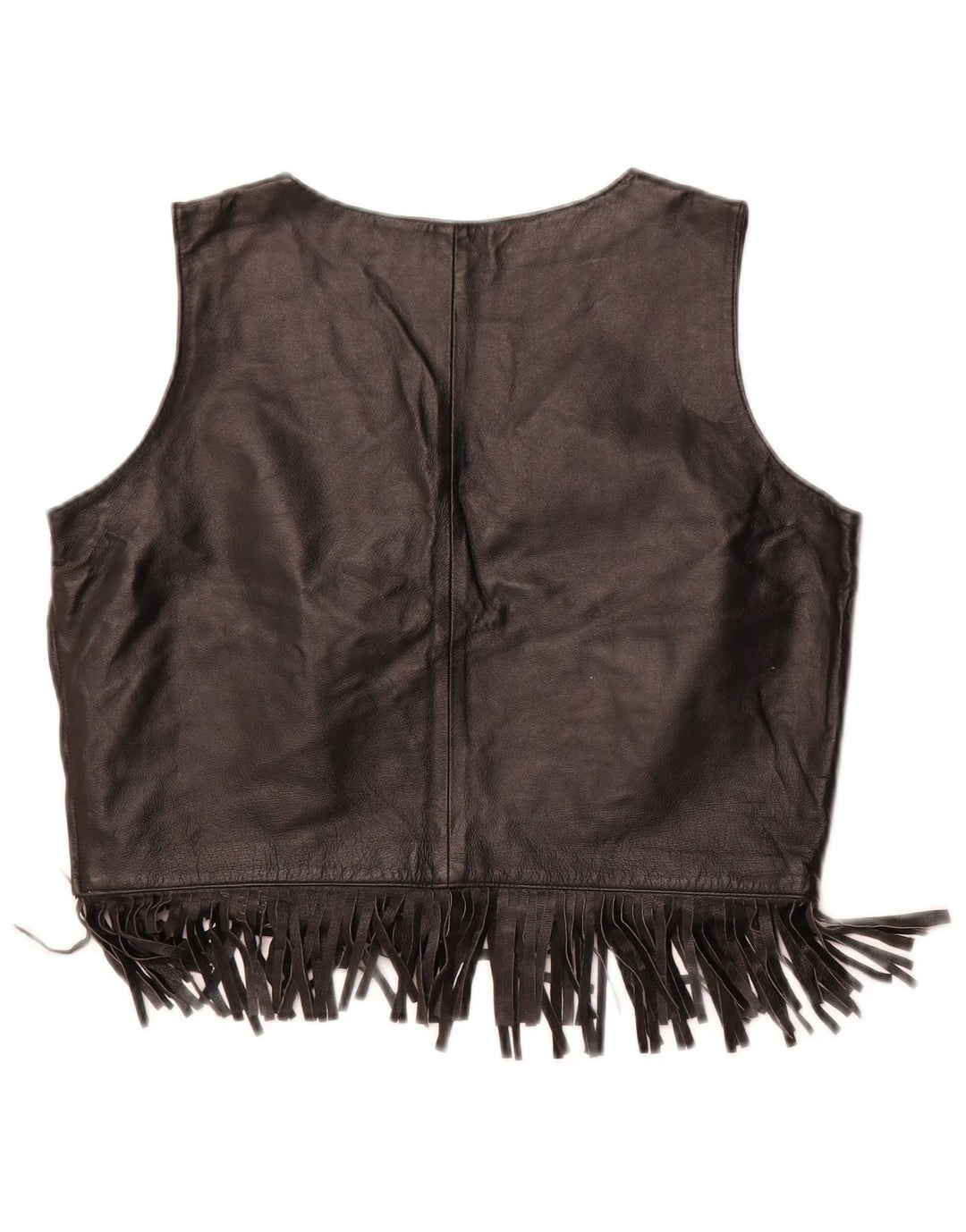 WOODPECKER Womens Casual Collection Crop Top EU 42 Medium Black Leather