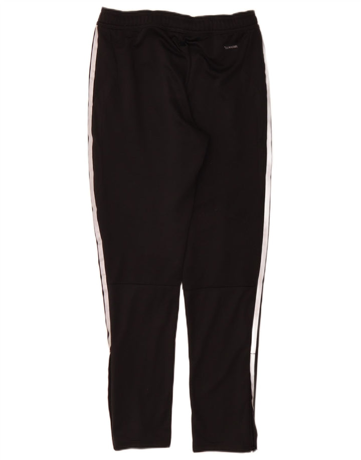 Adidas Boys Tracksuit Trousers 11-12 Years Black Polyester