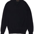 Marks & Spencer Mens V-Neck Jumper Sweater Small Navy Blue Cotton