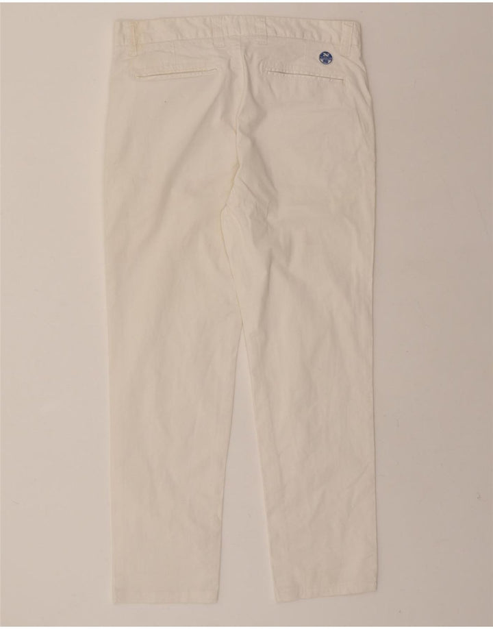 NORTH SAILS Womens Straight Chino Trousers W31 L27  White Cotton Vintage North Sails and Second-Hand North Sails from Messina Hembry 