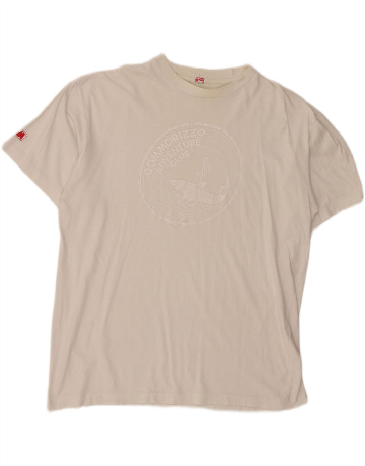 SLAM Mens Graphic T-Shirt Top 2XL White