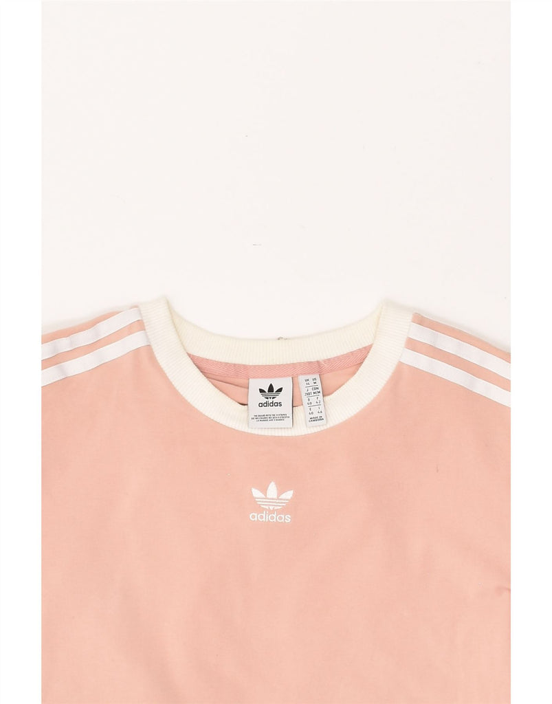 ADIDAS Womens Top Long Sleeve UK 14 Medium Pink | Vintage Adidas | Thrift | Second-Hand Adidas | Used Clothing | Messina Hembry 