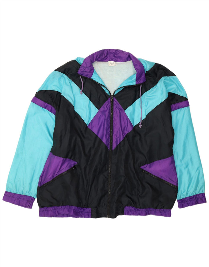 Vintage Mens Tracksuit Top Jacket 2XL Multicoloured Colourblock