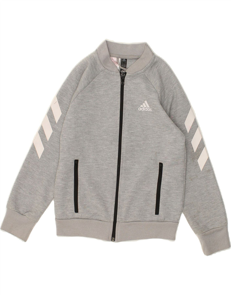 ADIDAS Boys Tracksuit Top Jacket 7-8 Years Grey | Vintage Adidas | Thrift | Second-Hand Adidas | Used Clothing | Messina Hembry 