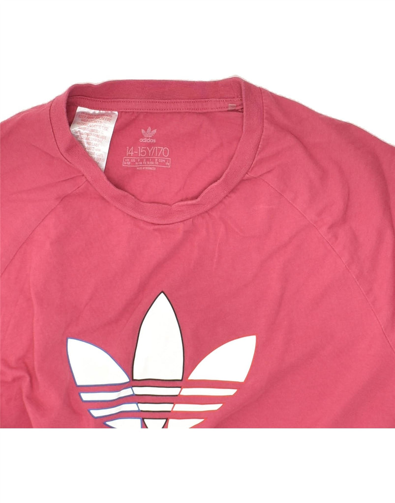 ADIDAS Boys Graphic T-Shirt Top 14-15 Years Pink Cotton | Vintage Adidas | Thrift | Second-Hand Adidas | Used Clothing | Messina Hembry 