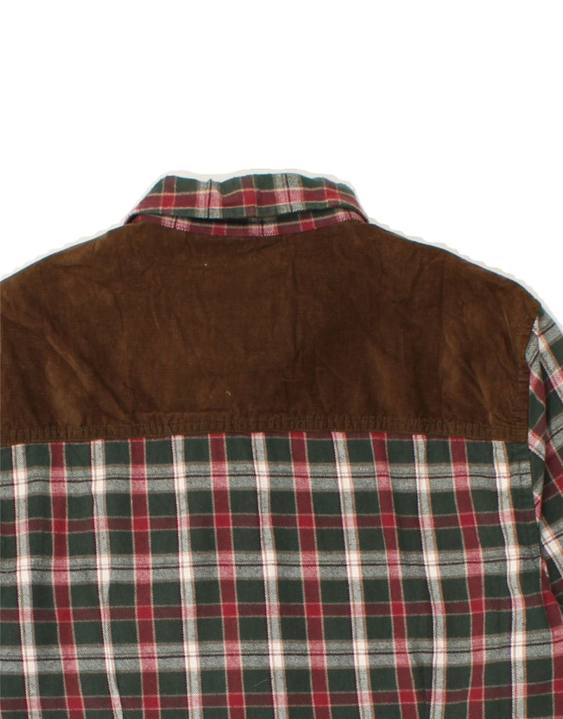 PIAZZA ITALIA Mens Flannel Shirt Large Brown Check | Vintage PIAZZA ITALIA | Thrift | Second-Hand PIAZZA ITALIA | Used Clothing | Messina Hembry 