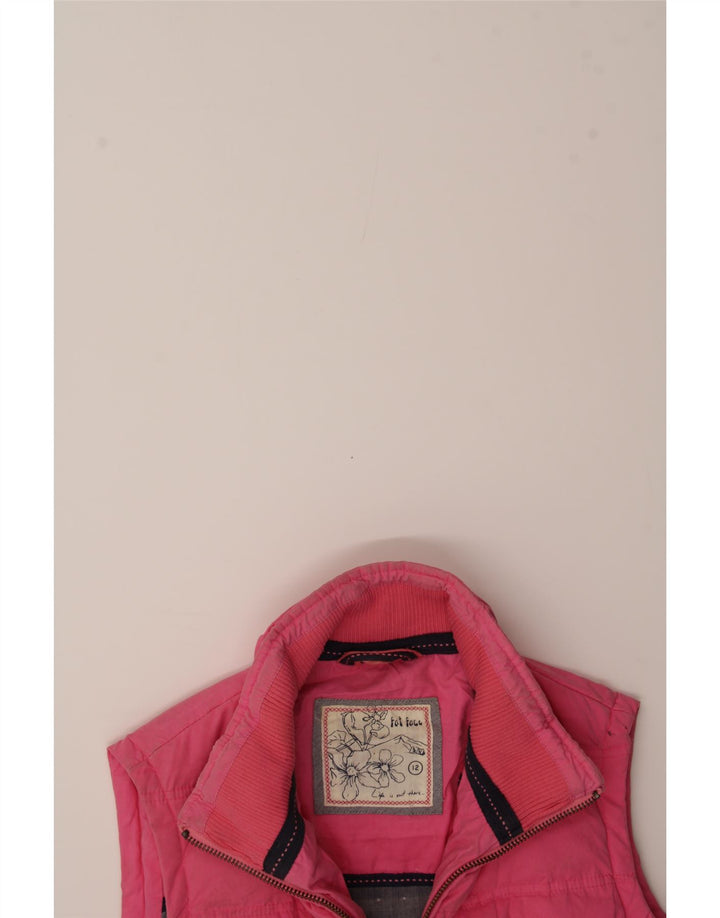 FAT FACE Womens Padded Gilet UK 12 Medium Pink Polyester Vintage Fat Face and Second-Hand Fat Face from Messina Hembry 