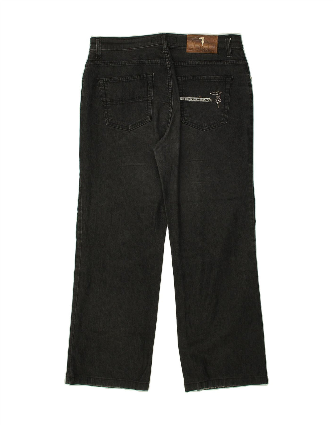 TRUSSARDI Womens Cropped Jeans W30 L25 Black Cotton | Vintage Trussardi | Thrift | Second-Hand Trussardi | Used Clothing | Messina Hembry 