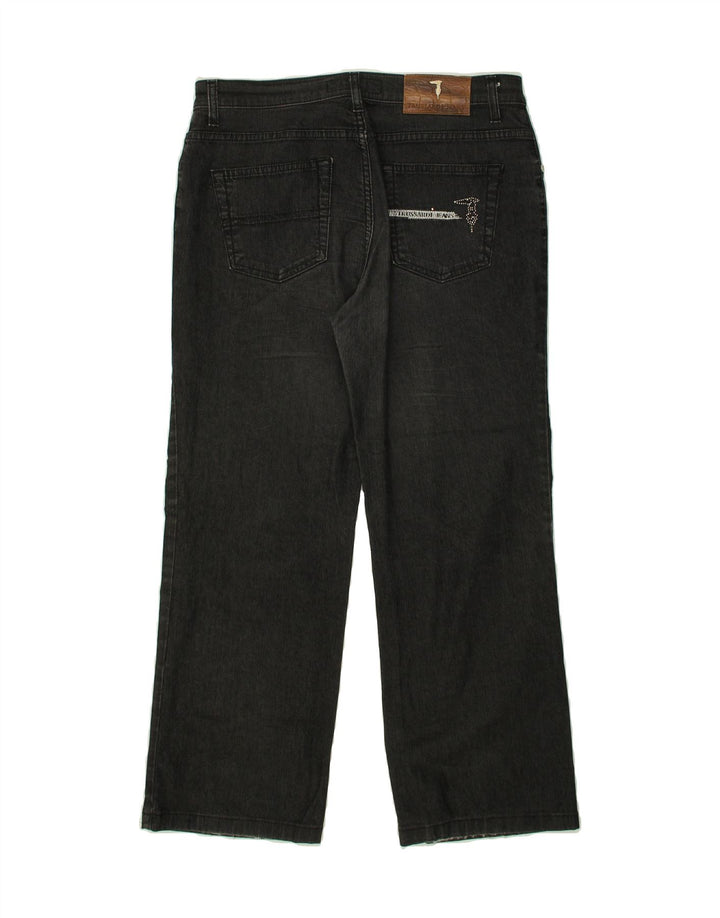 TRUSSARDI Womens Cropped Jeans W30 L25 Black Cotton | Vintage Trussardi | Thrift | Second-Hand Trussardi | Used Clothing | Messina Hembry 