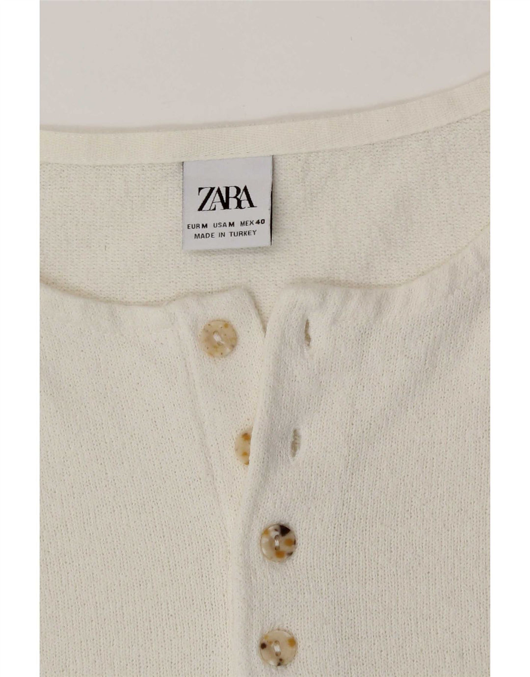 Zara Mens T-Shirt Top Medium White