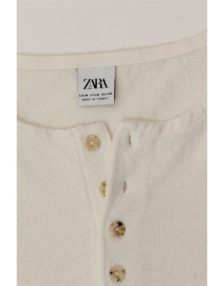 Zara Mens T-Shirt Top Medium White