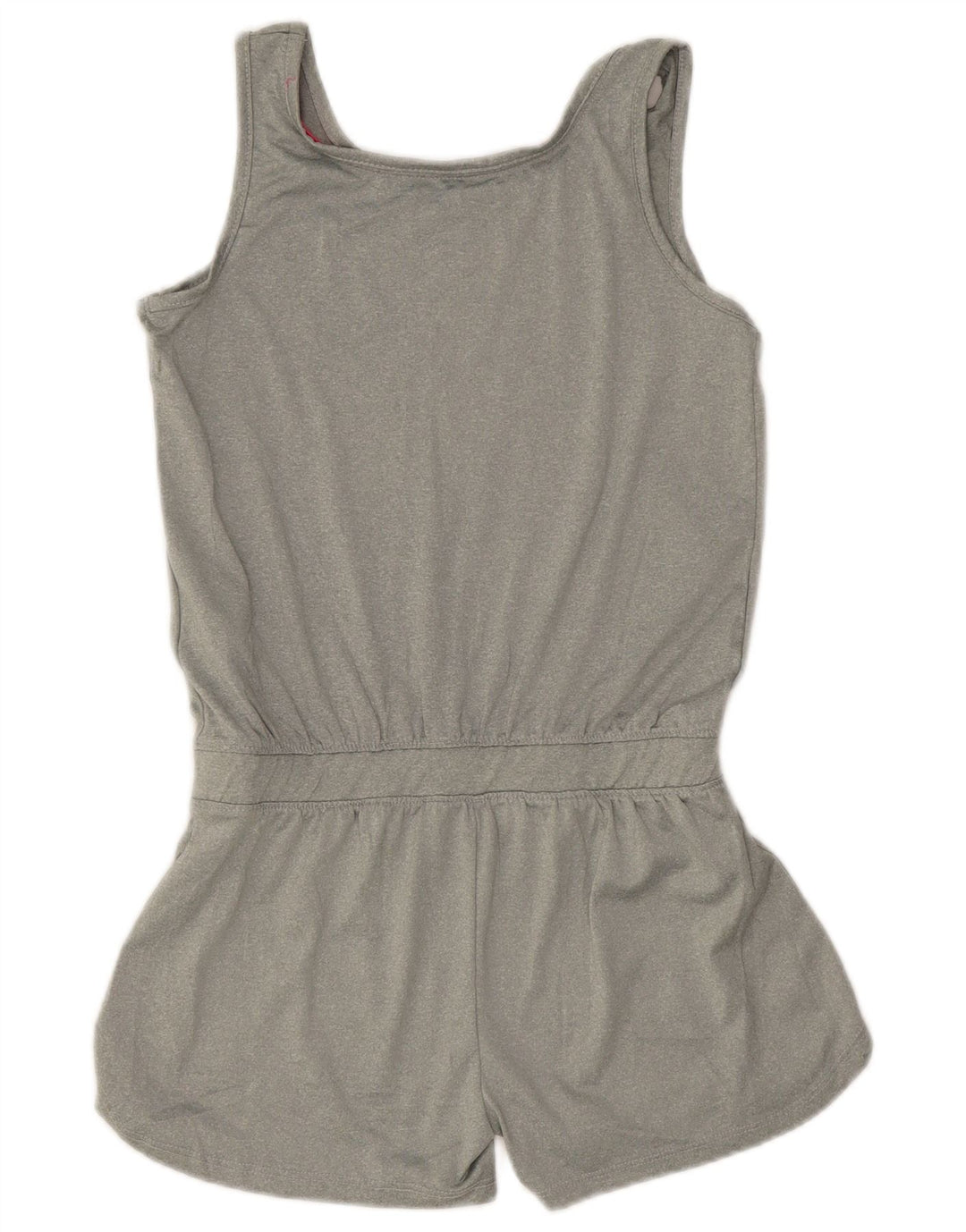Reebok Girls Graphic Sleeveless Playsuit 14-15 Years XL Grey Polyester