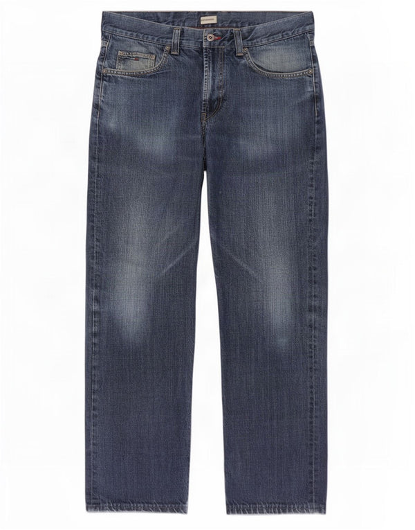 Tommy Hilfiger Mens Straight Jeans W34 L34 Navy Blue Cotton