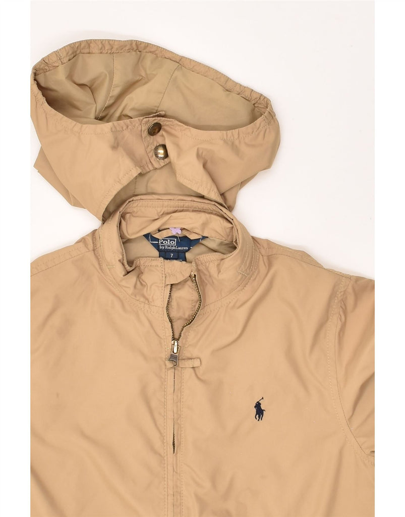 POLO RALPH LAUREN Boys Hooded Rain Jacket 6-7 Years Brown Polyester | Vintage Polo Ralph Lauren | Thrift | Second-Hand Polo Ralph Lauren | Used Clothing | Messina Hembry 