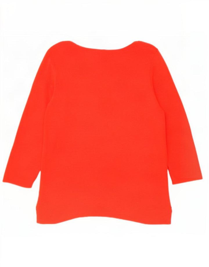 Hobbs Womens Top 3/4 Sleeve UK 14 Large Red Viscose