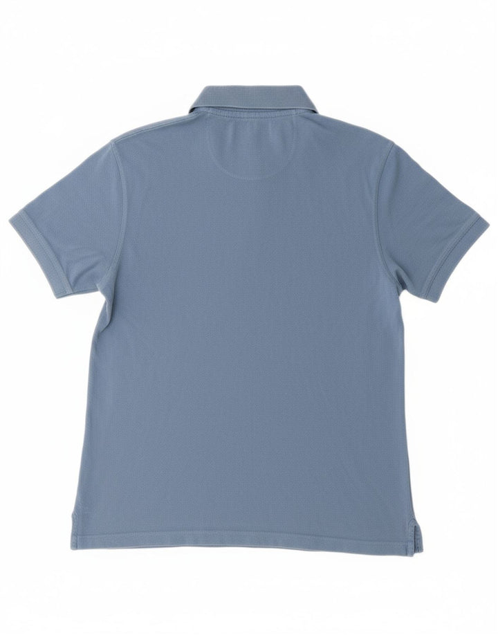 BARBOUR Mens Polo Shirt Medium Blue Cotton