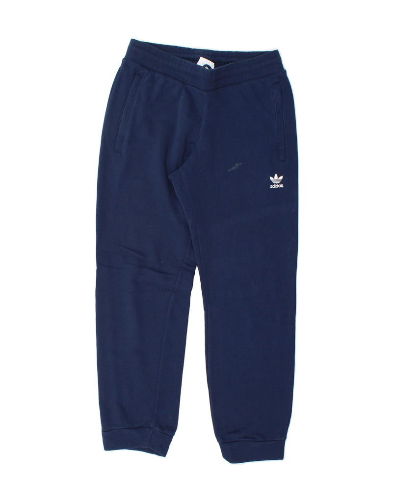 ADIDAS Mens Tracksuit Trousers Joggers Medium Navy Blue Cotton Vintage Adidas and Second-Hand Adidas from Messina Hembry 
