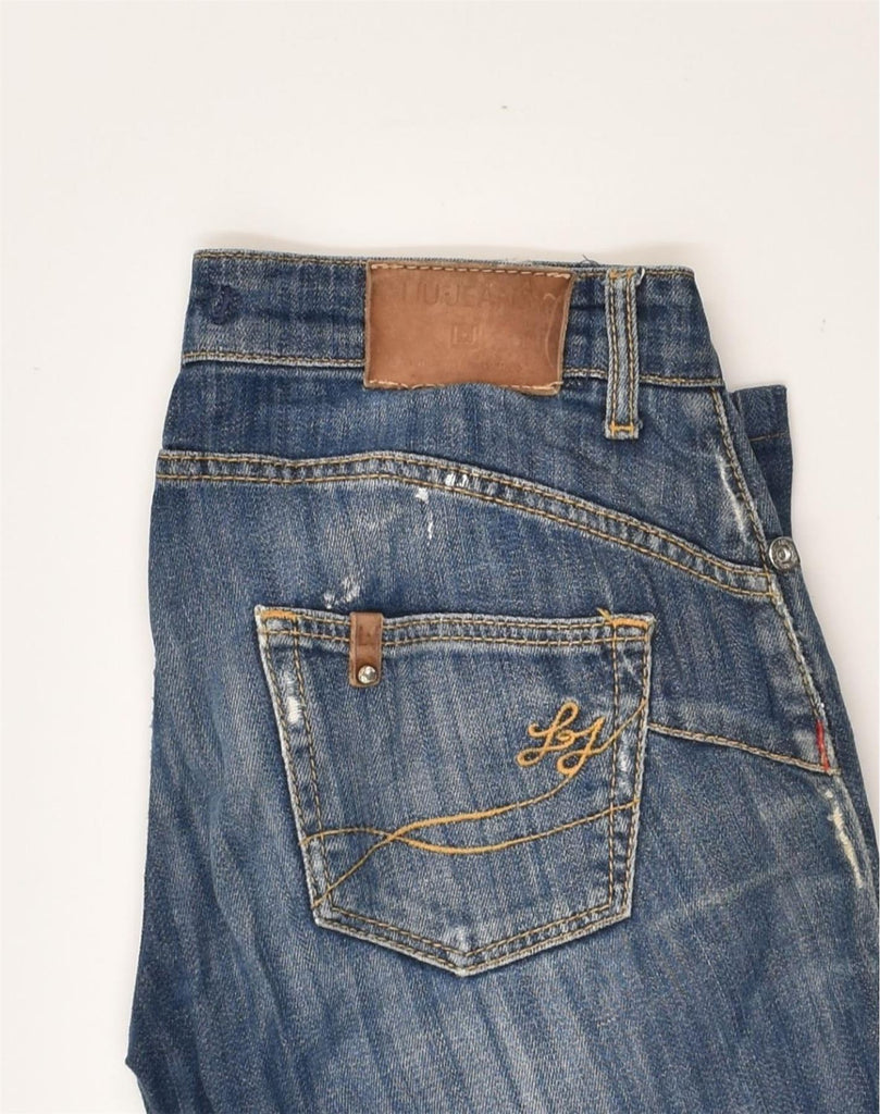 LIU JO Mens Distressed Straight Jeans W30 L30 Blue Cotton | Vintage Liu Jo | Thrift | Second-Hand Liu Jo | Used Clothing | Messina Hembry 