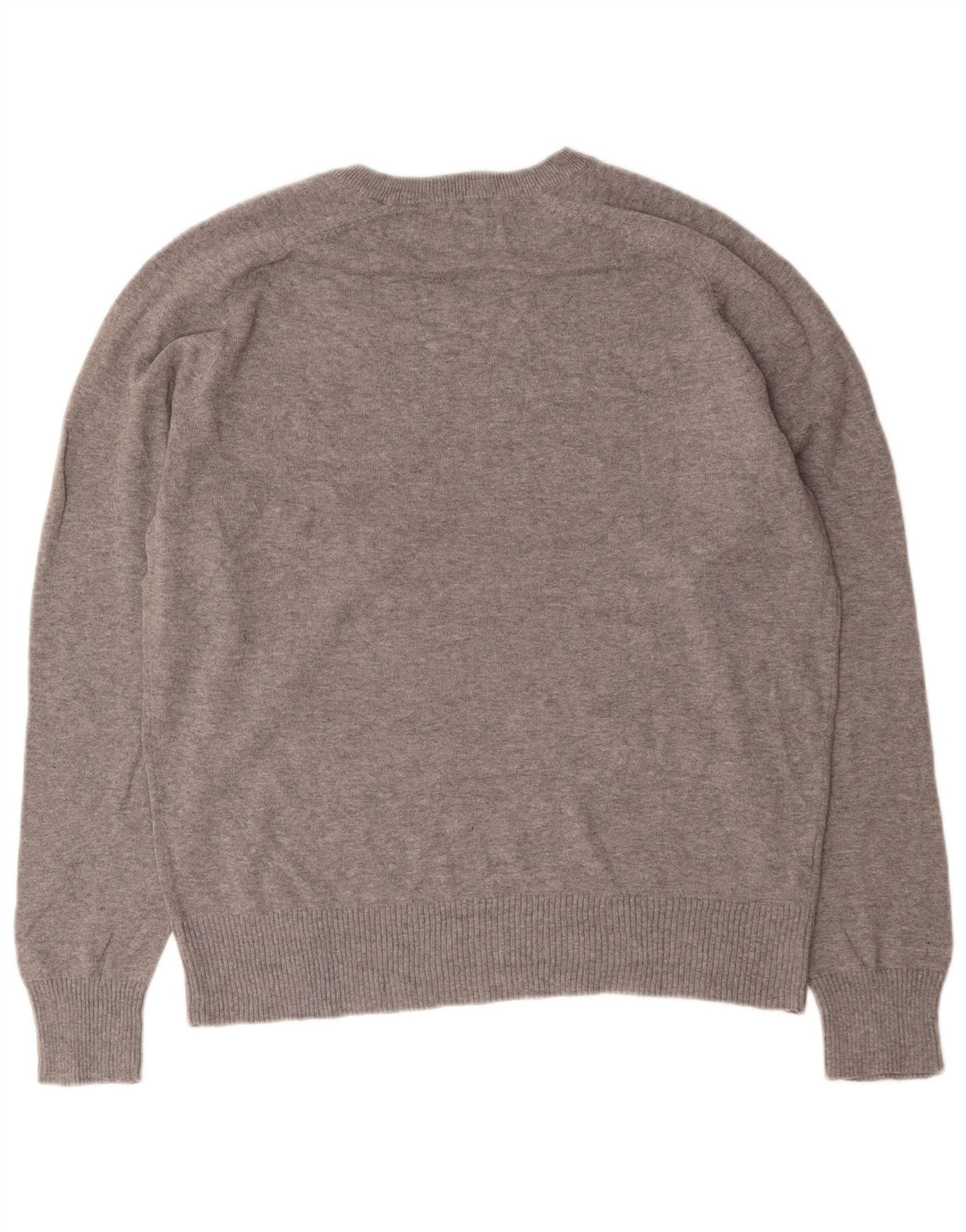 Penguin Mens V-Neck Jumper Sweater Large Grey