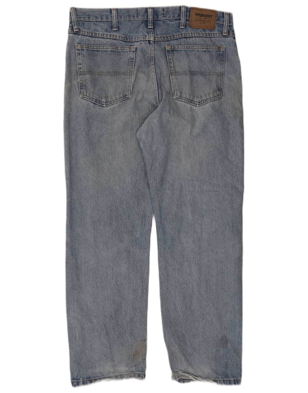 Wrangler Mens Straight Jeans W36 L29 Blue Cotton
