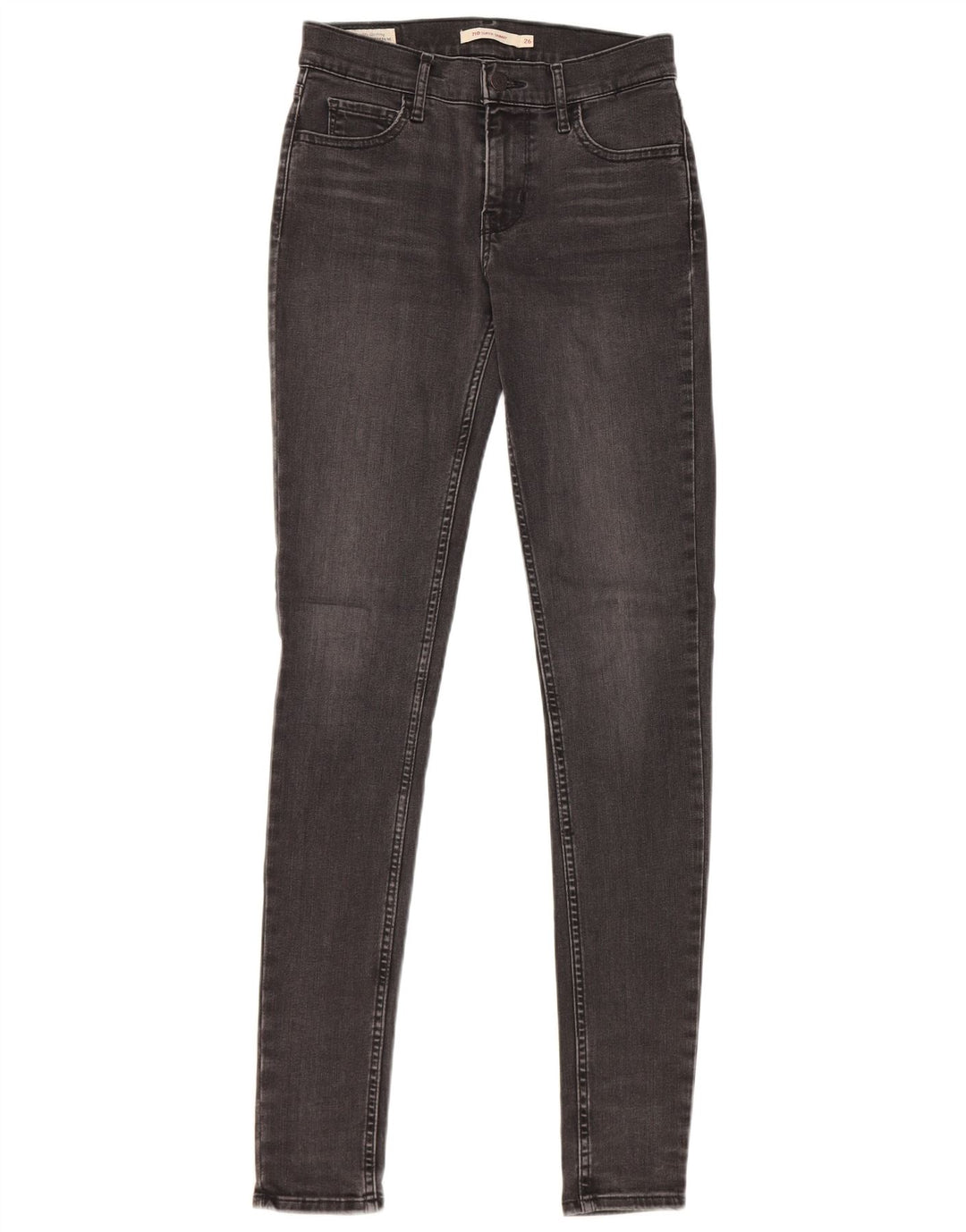 Levi's Womens 710 Super Skinny Jeans W26 L32 Grey Cotton