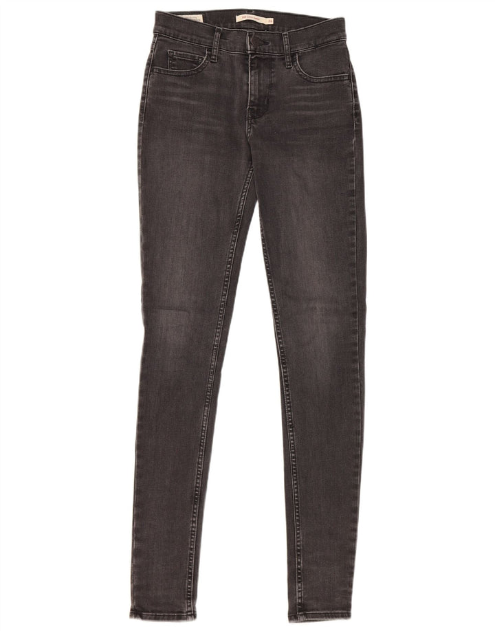 Levi's Womens 710 Super Skinny Jeans W26 L32 Grey Cotton