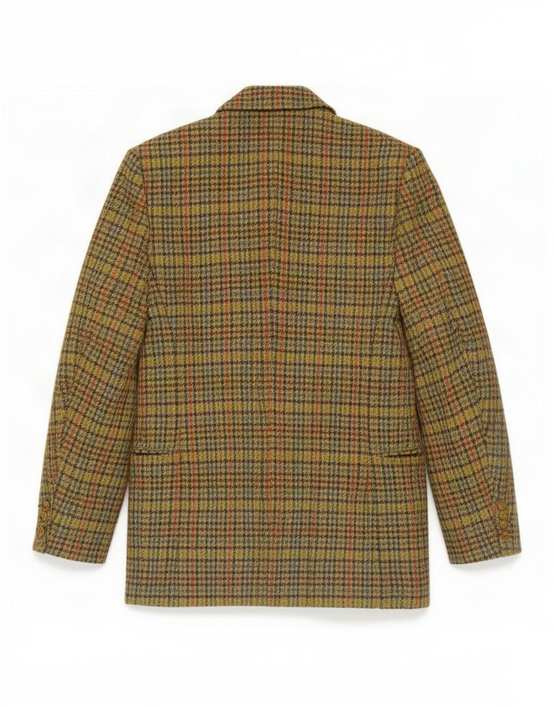 Vintage Womens 3 Button Blazer Jacket UK 10 Small Green Houndstooth Classic