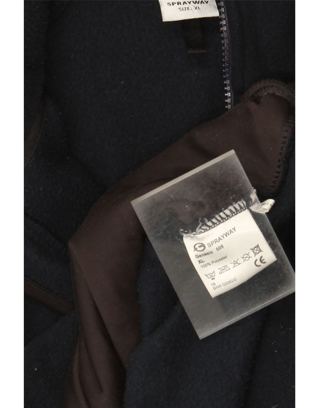 Sprayway Mens Fleece Jacket UK 42 XL Navy Blue Polyester