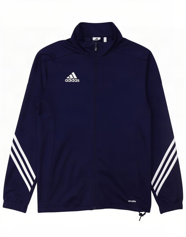 Adidas Mens Climalite Tracksuit Top Jacket Medium Navy Blue Polyester