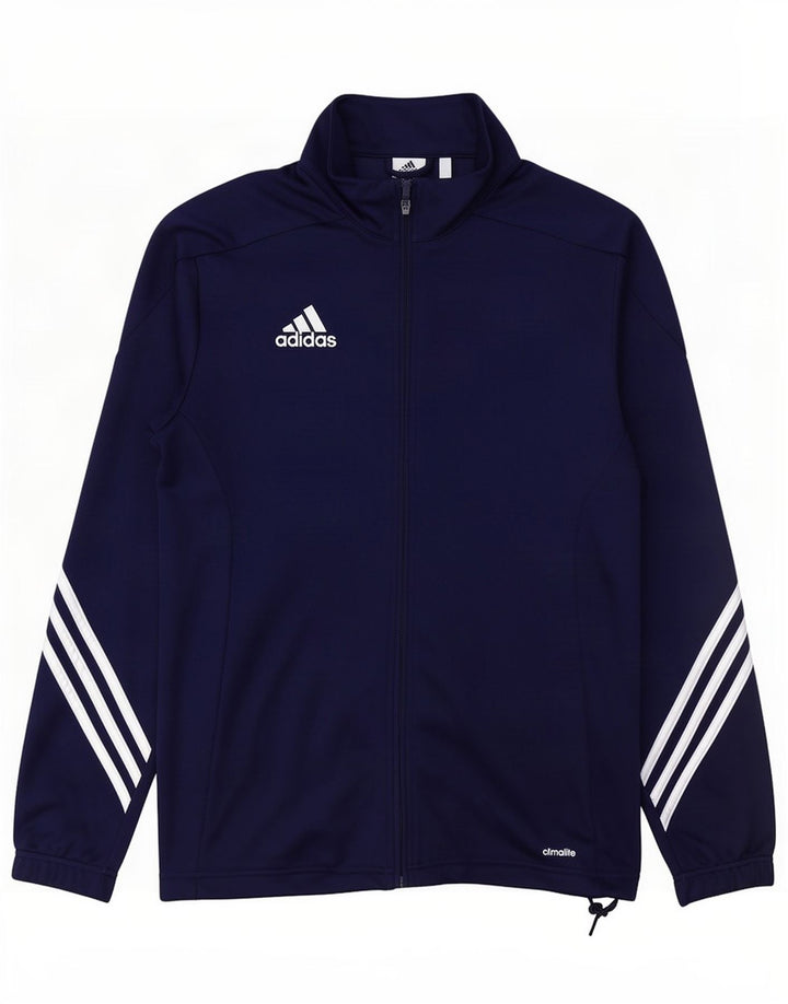 Adidas Mens Climalite Tracksuit Top Jacket Medium Navy Blue Polyester