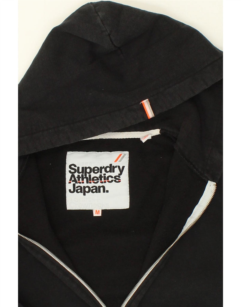 SUPERDRY Mens Graphic Zip Hoodie Sweater Medium Black Cotton | Vintage Superdry | Thrift | Second-Hand Superdry | Used Clothing | Messina Hembry 