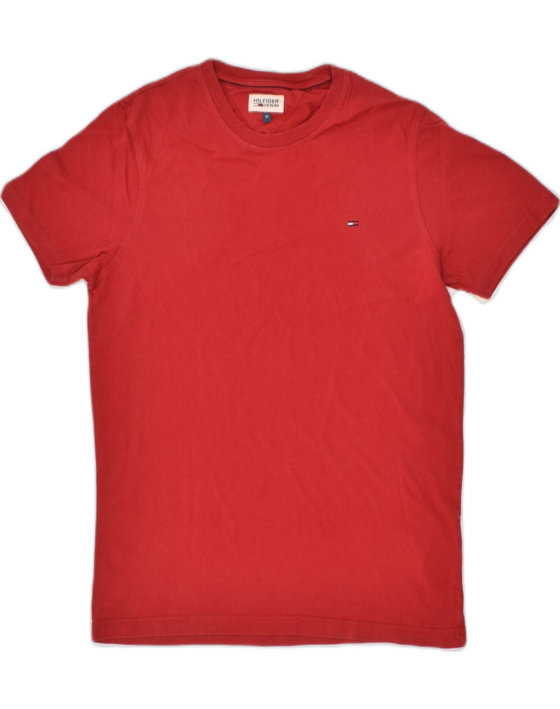 TOMMY HILFIGER Mens T-Shirt Top Medium Red Cotton | Vintage Hilfiger Denim | Thrift | Second-Hand Hilfiger Denim | Used Clothing | Messina Hembry 