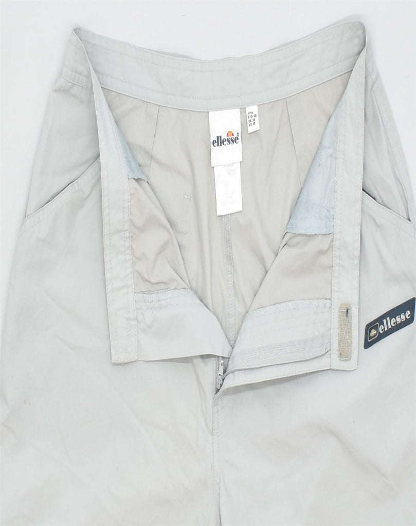 ELLESSE Womens Bermuda Shorts UK 14 Large W28 Beige Polyester | Vintage | Thrift | Second-Hand | Used Clothing | Messina Hembry 