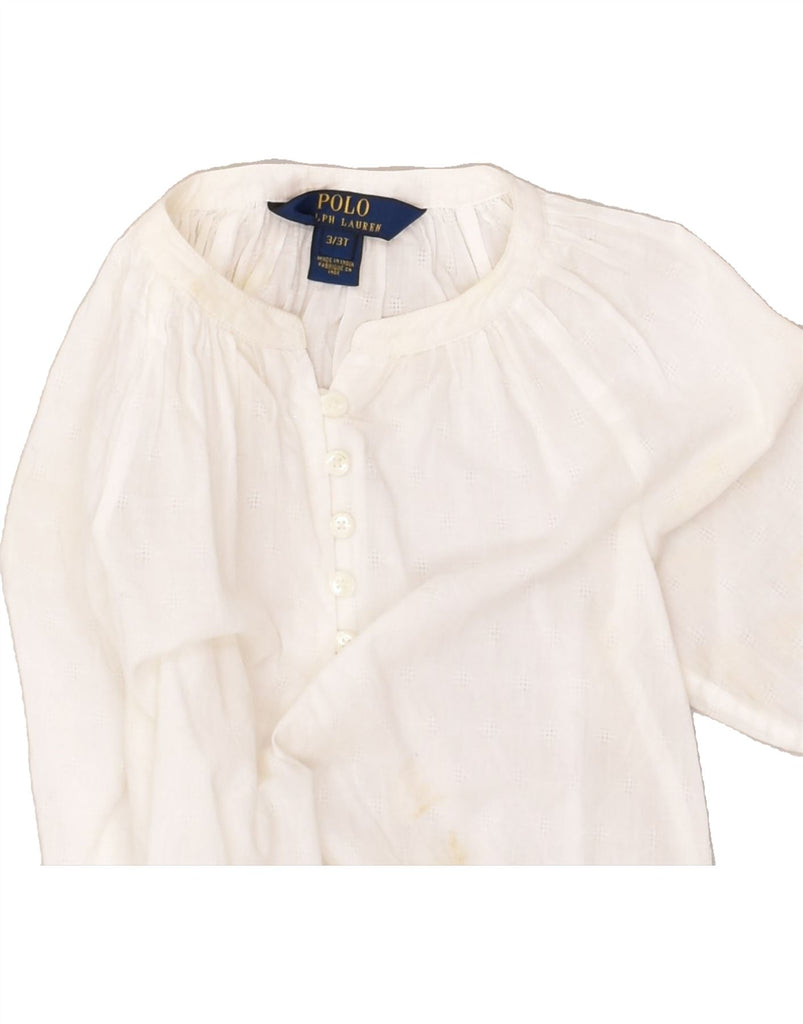 POLO RALPH LAUREN Girls Long Sleeve Blouse Top 2-3 Years White Cotton | Vintage Polo Ralph Lauren | Thrift | Second-Hand Polo Ralph Lauren | Used Clothing | Messina Hembry 