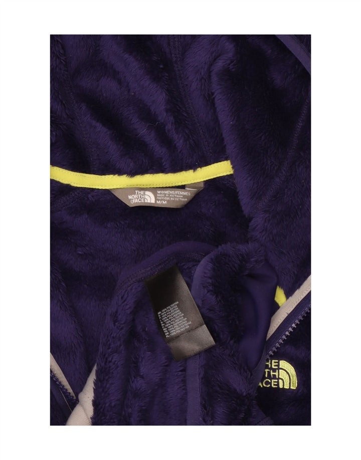 The North Face Womens Hooded Fleece Jacket UK 14 Medium Purple Polyester