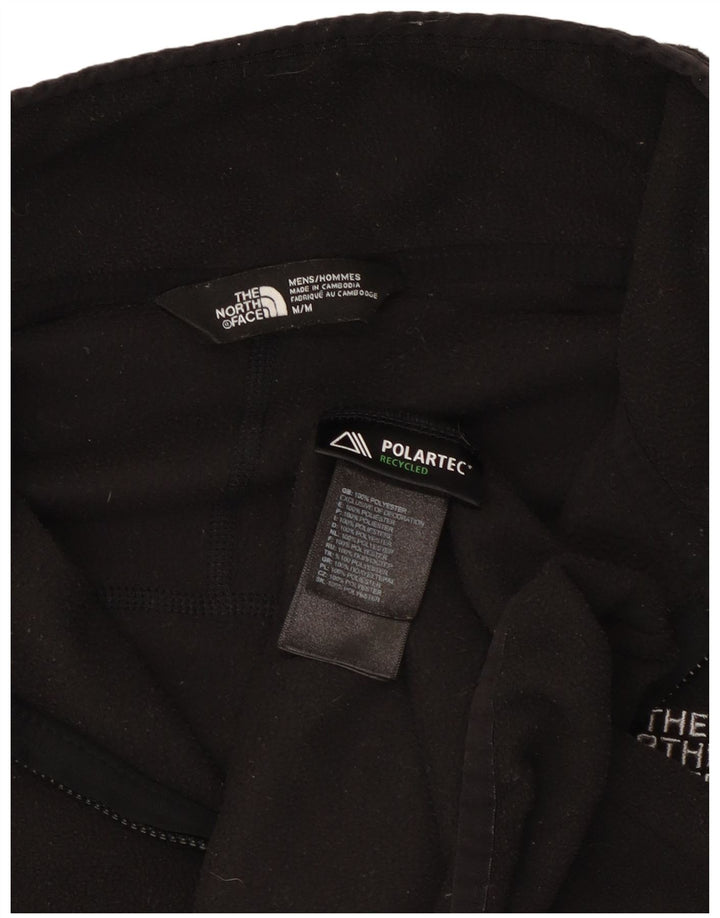 The North Face Mens Zip Neck Fleece Jumper Medium Black Polyester