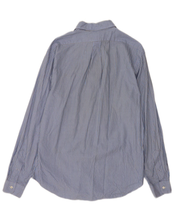 Polo Ralph Lauren Mens Slim Fit Shirt Size 16 1/2 42 Large Blue Pinstripe