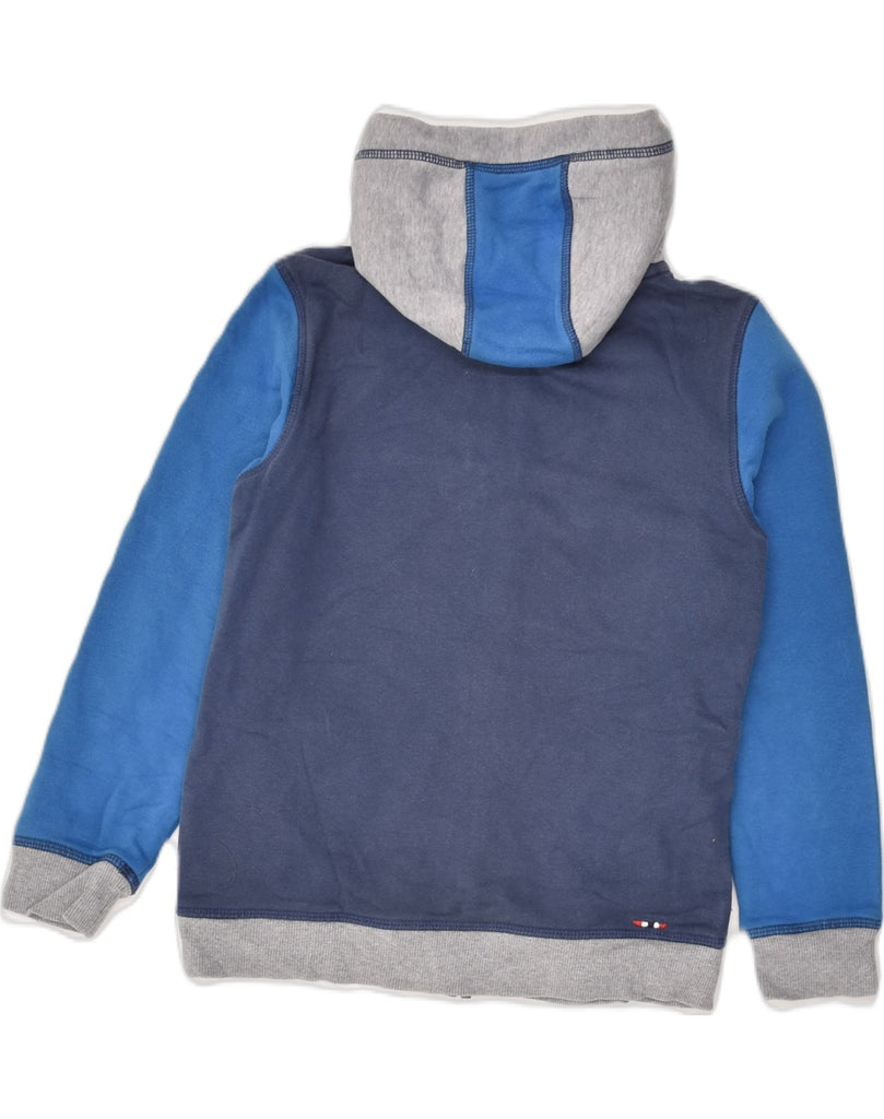 NAPAPIJRI Boys Graphic Zip Hoodie Sweater 9-10 Years Blue Colourblock | Vintage Napapijri | Thrift | Second-Hand Napapijri | Used Clothing | Messina Hembry 