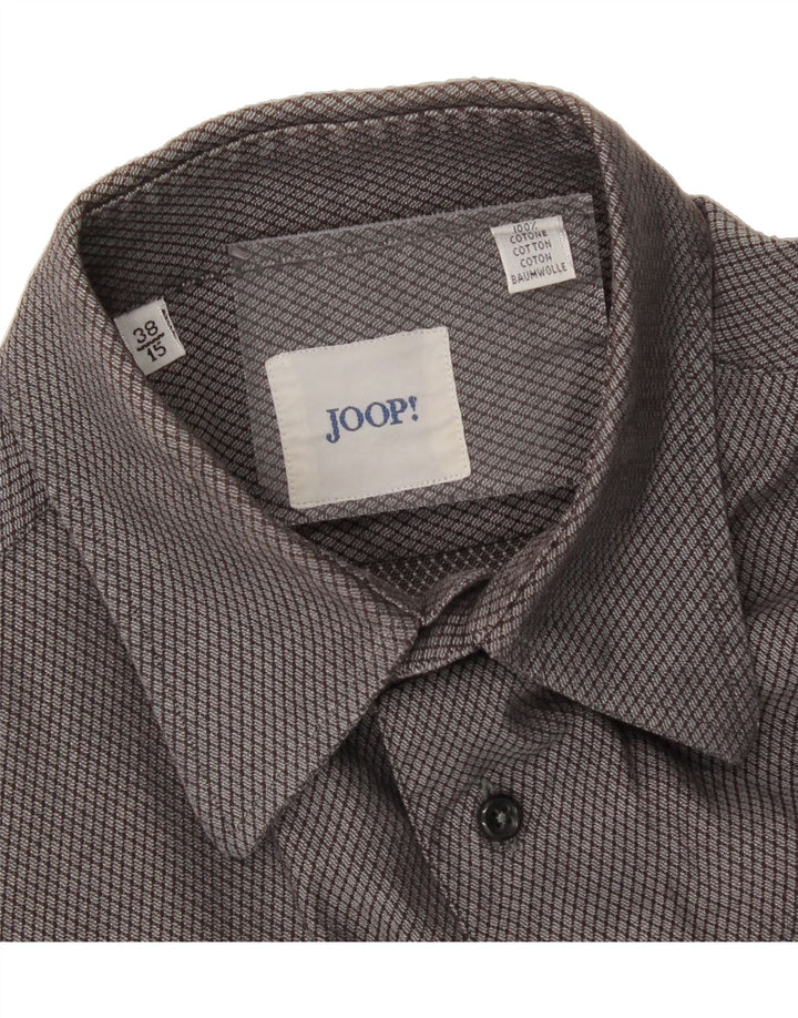 JOOP Mens Shirt Size 15 38 Medium Grey Check Vintage Joop and Second-Hand Joop from Messina Hembry 