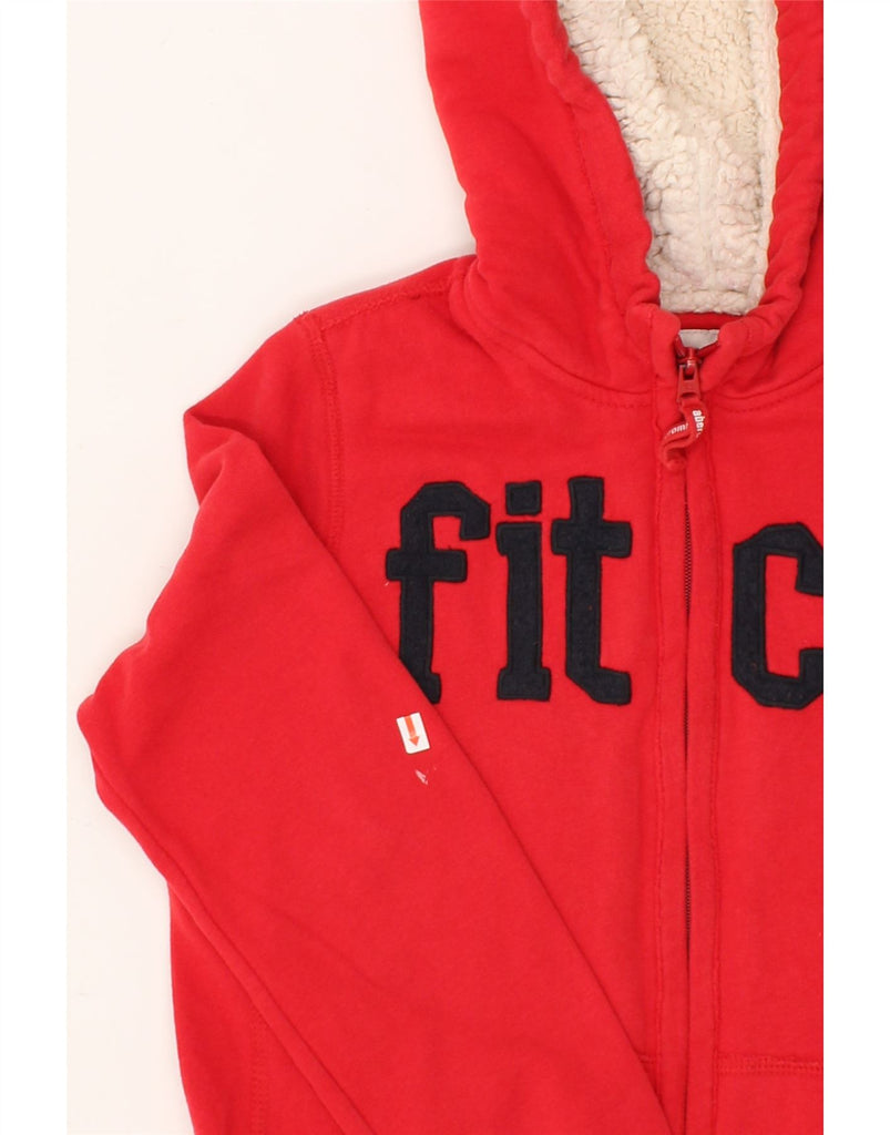 ABERCROMBIE & FITCH Boys Graphic Zip Hoodie Sweater 11-12 Years Red Cotton | Vintage Abercrombie & Fitch | Thrift | Second-Hand Abercrombie & Fitch | Used Clothing | Messina Hembry 