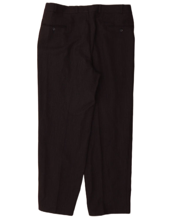 Daniel Hechter Mens Suit Trousers IT 52 XL W36 L31 Navy Blue Pinstripe