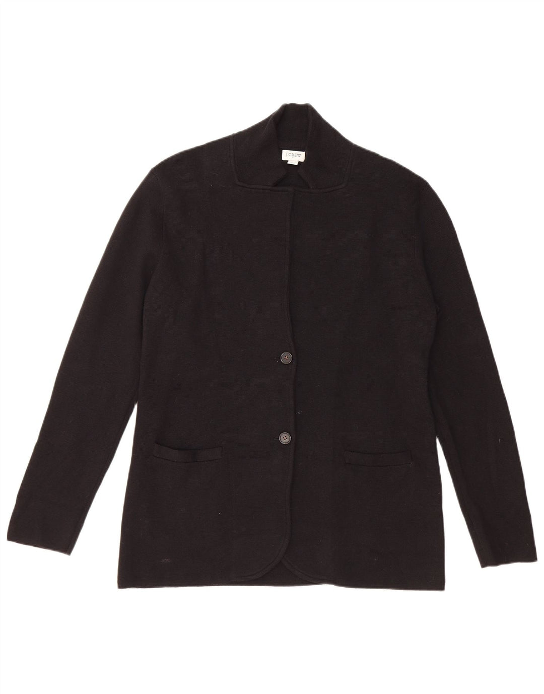 J. Crew Womens Cardigan Sweater UK 16 Large Black Cotton