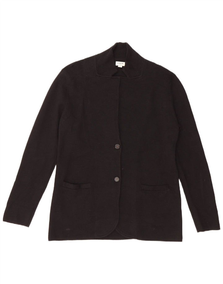 J. Crew Womens Cardigan Sweater UK 16 Large Black Cotton