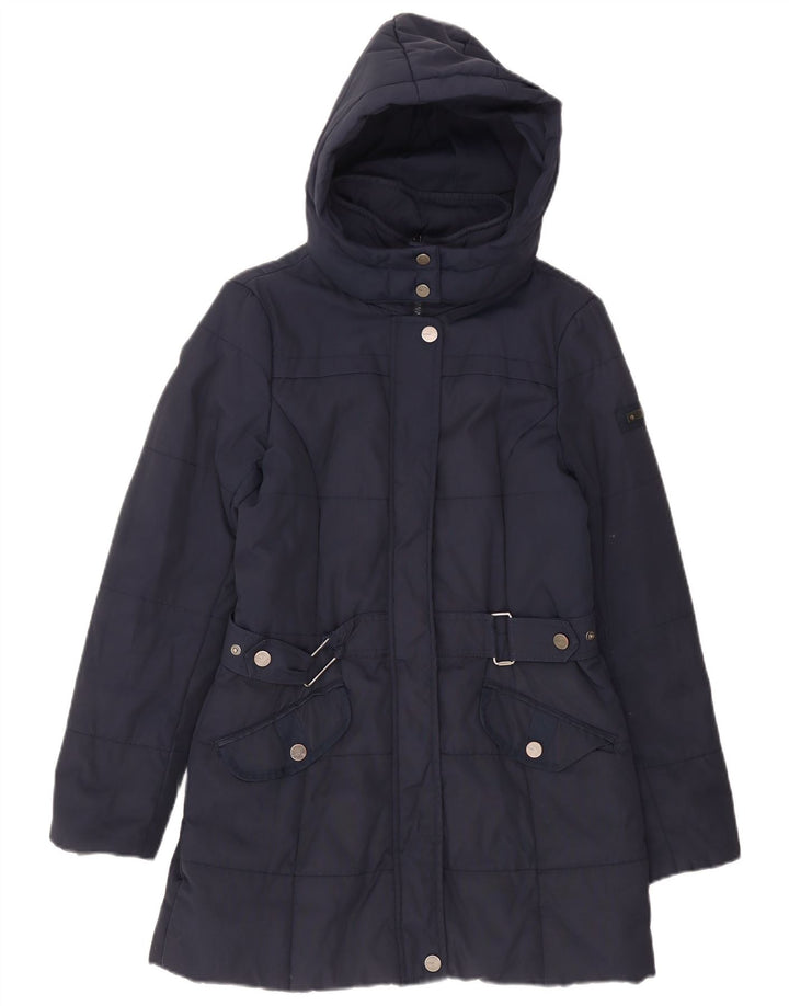 Esprit Womens Hooded Padded Coat UK 10 Small Navy Blue Polyamide