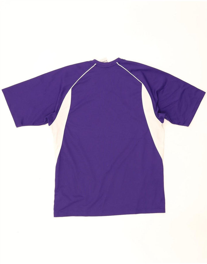 Adidas Mens T-Shirt Top Small Purple Colourblock Polyester
