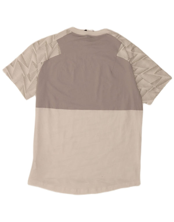 Adidas Mens T-Shirt Top Medium White Geometric Cotton