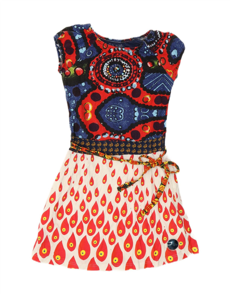 DESIGUAL Girls Graphic A-Line Dress 13-14 Years Multicoloured Cotton Vintage Desigual and Second-Hand Desigual from Messina Hembry 