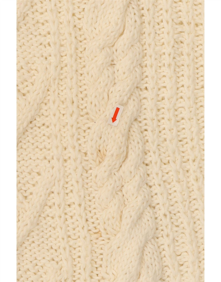 VINTAGE Womens Turtle Neck Jumper Sweater UK 16 Large Off White